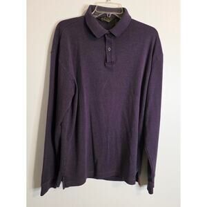 Orvis Signature Collection Long Sleeve 3 Button Pullover Men Med. Purple
